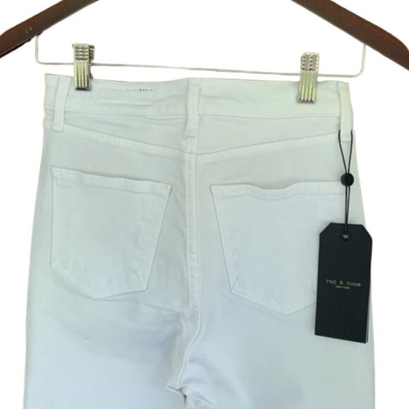 Rag & Bone White High Rise Ankle Cigarette Jeans | Size 25 (2) - Picture 4 of 16